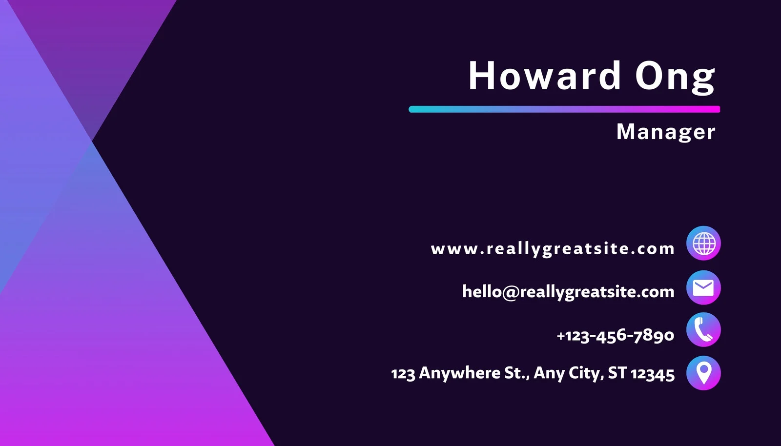 Pink Professional Card